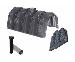 GARANTIA Kit Tunnel d'infiltration 3600 L Livré avec 12 tunnels, 2 parois, 1 évent DN 110 et géotexile