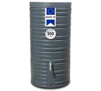 GARANTIA Nordic Recuperateur d Eau de Pluie 300L Graphit - Cuve de récupération Robuste et Design avec Couvercle - Réservoir Durable pour Jardin, terrasse et Usage Domestique