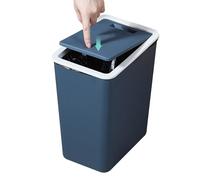Garbage Can With Lid 13L Slim - Home Waste Basket With Press-Top Member, Modern Indoor Recycling Bin For Bathroom, Kitchen, Bedroom, Living Room, Compact, Space-Saving, And Stylish Home Organization