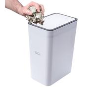Garbage Can With Press Top - Wastebasket Container, Push Lid Bin | Slim Modern Trash Holder, Odor Blocking Pet Resistant Litter Organizer Suitable Bathroom Kitchen Bedroom Office Craft Area