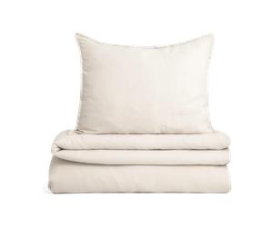Garbo&Friends Housse de couette et taie d'oreiller Eggshell Muslin 140x200 cm/50x70 cm