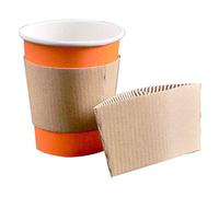 García de Pou 100 Unités - Bagues pour Gobelets 240 ml - 8 oz 190 + 90 g/m2, 11,2/9,5 x 5 cm Naturel Carton