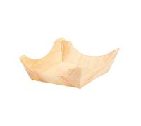 García de Pou 100 Unités - Barquettes en Feuille de Peuplier 4 x 4 x 1,5 cm Naturel Bois
