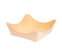 García de Pou 100 Unités - Barquettes en Feuille de Peuplier 8 x 8 x 3,5 cm Naturel Bois