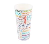 García de Pou 1000 Unités - Gobelets 'Parole' 22 oz - 660 ml 280 plus 18Pe g/m2, Ø 9/6 x 17 cm Blanc Carton