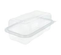 García de Pou 194.66 - Récipients Pâtisseries + Couvercle 750 Ml 10,8X20,5X7,5 Cm Transparent Pet - 100 unités