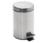 García de Pou 2 Unités - Poubelle à Pedale avec Réceptacle Intérieur 20 L Ø 29,5 x 44 cm Argente Inox