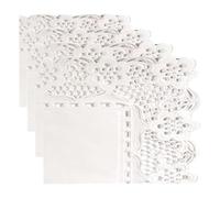 García de Pou 250 Unités - Dentelles Rectangulaires 54 g/m2, 30 x 18 cm Blanc Papier (Lot de 4)