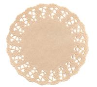 García de Pou 250 Unités - Dentelles Rondes Ajourées 40 g/m2, 9 cm Naturel Kraft