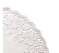 García de Pou 250 Unités - Dentelles Rondes Ajourées 54 g/m2, 30,5 cm Blanc Papier