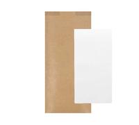 García de Pou 300 Unités - Serviettes Blanches Emb, 'Airlaid' 40 x 32 cm 'Just In Time Closed' 40 plus 10Pe g/m2, 11 x 25 cm Naturel Kraft Vergé