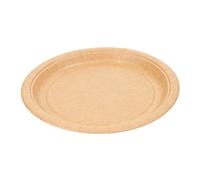 García de Pou 50 Unités - Assiettes Rondes Laqués 255 g/m2, Ø 26 cm Naturel Carton