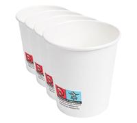 García de Pou 50 Unités - Gobelets Boissons Chaudes 1 Paroi 180 ml 260 plus 18 Pe g/m2, Ø 7,2/5,3 x 7,8 cm Blanc Carton (Lot de 4)