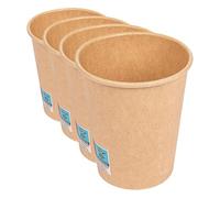 García de Pou 50 Unités - Gobelets Boissons Chaudes 1 Paroi 240 ml 280 plus 18 Pe g/m2, Ø 8/5,6 x 9,2 cm Marron Carton (Lot de 4)
