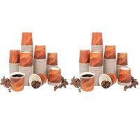García de Pou 50 Unités - Gobelets Boissons Chaudes 1 Paroi Arizona 120 ml 230 + 18 Pe g/m2, 6,2/4,5 x 6 cm Marron Carton (Lot de 2)