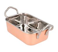 García de Pou 6 Unités - Mini Bacs avec Anses Artinox 14,5 x 9,5 x 4,5 cm Cuivre Inox