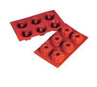 García de Pou 72 Unités - Moule Briochette Ø 7,5 x 4 cm 17,5 x 30 cm Rouge Silicone