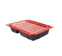 García de pou Barquettes Micro-Ondables Repas Individuel 23,9X15X4,5 Cm Noir Pp - 50 unités