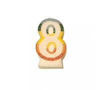 Garcia de pou Bougies Anniversaire N.8 - Givre 9 Cm Blanc Cire - 24 unités