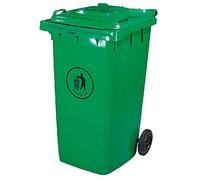 García de Pou Conteneur avec Couvercle, 2 Roues 240 L 74 x 60 x 101 cm Vert Hdpe