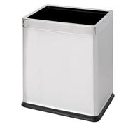 García de Pou Corbeille Chambres, Rectangulaire deluxe 9 L 22,5 x 16,5 x 27 cm Argente Inox
