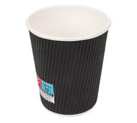 García de pou Gobelets Boissons Chaudes 240 Ml Double Paroi Ondulé Noir Carton - 1000 unités