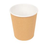 García de pou Gobelets Boissons Chaudes Double Paroi, Ondulé 180 Ml Marron Kraft - 1000 unités