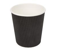 García de pou Gobelets Boissons Chaudes Double Paroi, Ondulé 180 Ml Noir Carton - 1000 unités