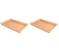García de Pou Plateau 30 x 20 x 3 cm Naturel Bambou (Lot de 2)