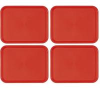 García de Pou Plateau Fast Food 30,4 x 41,4 cm Rouge PP (Lot de 4)