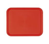 García de pou Plateau Fast Food 35,5X45,3 Cm Rouge Pp - 12 unités