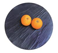 García de pou Plateaux Rondées Imitation Ardoise 33 Cm Noir Melanine - 6 unités