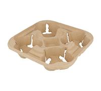 Garcia de pou Porte-Gobelets, 4 Gobelets 22X22 Cm Naturel Carton - 75 unités