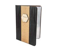 García de Pou Porte Menu 8 Pochettes Din-A4 22 x 31 cm Noir PVC