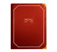 Garcia de pou Porte Menu 8 Pochettes Din-A4 25,5X33 Cm Bordeaux Pvc - 1 unités
