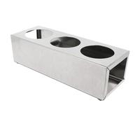 García de pou Support Pour 3 Pôts À Sauces 720 Ml 28X10X8 Cm Argente Inox - 1 unités