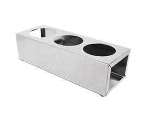 García de pou Support Pour 3 Pôts À Sauces 720 Ml 28X10X8 Cm Argente Inox - 1 unités