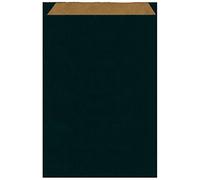 Garcia de pou unité de 250 sacs à plat unis en boîte, 12 + 5 x 18 cm, kraft, Noir, 12 x 18 x 30 cm