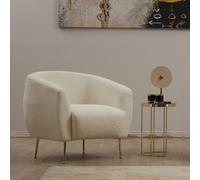 Garcia fauteuil bouclettes rond crème
