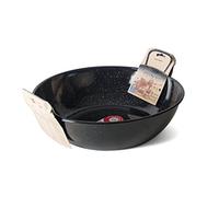 Garcima 5020003 Poêle émaillée double profondeur avec poignées 38 x 32 x 12 cm noir