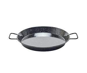 Garcima 5020625 Poêle à paella Valenciana émaillée 7 personnes/36 cm, Noir, 47 x 36 x 6 cm