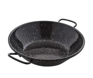 Garcima - Gerimport36 - Double Poêle - Profonde avec anses - Emaillé - Noir - Taille: 64 x 50 x 14 cm