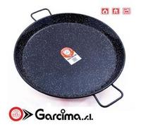 BCSA 20255 Plat à Paëlla Émaillé Noir 55 cm