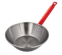 Garcima Poêle en fer poli 30 cm, Argent