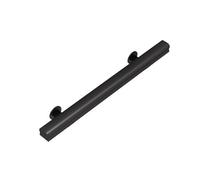 Garde-corps d'intérieur moderne en bois noir de 100,1 cm à fixation murale avec supports métalliques, poignée antidérapante pour la sécurité de la maison et de l'hôpital, idéal pour les escaliers et