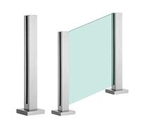Garde Corps Exterieur Bride de Panneau en Verre de Balustrade de L'escalier 304, Pince de Support de Garde-corps de Pont Bricolage, Poteau de Barrière en Verre Vertical de Poolside ( Color : End Post