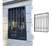 Garde Corps Fenetre Grille de Fenêtre Pliable Intérieur Extérieur, Barrière de Sécurité de Balcon Empêchant les Chutes Accidentelles d'Animaux, Enfants, Chats(W60xH160cm/24x63in)