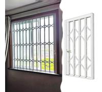 Garde Corps Fenetre Grille Sécurité Extensible Fenêtre Haute, Grille Sécurité Antivol Aluminium avec Serrure arre Sécurité Sur Mesure Porte Coulissante, Balcon Sous-sol(W95xH210cm/38x82in)