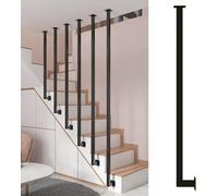 Garde-corps moderne en métal - Éclairage mural et au plafond pour grenier, design contemporain noir pour la maison et le studio, solution d'éclairage élégante et sûre