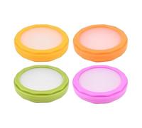 Garde-Légumes Silicone Lot de 4 conteneurs hermétiques réutilisables | Boîte de Stockage pour Fruits en Silicone pour Oignon Citron Fromage Salade Préparation Réfrigérateur Congélateur